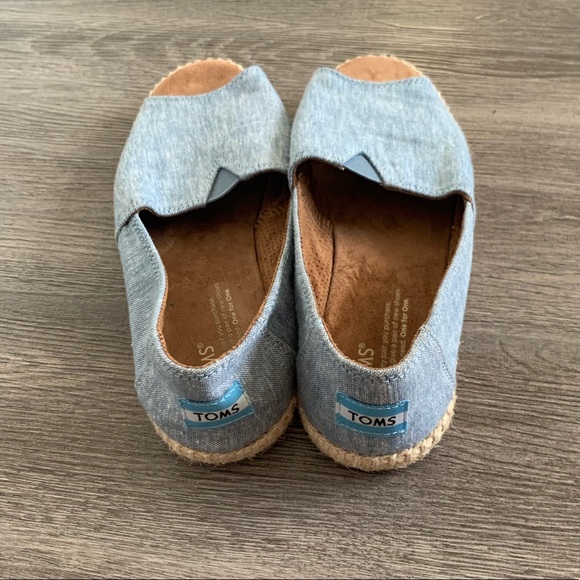 Toms open toe blue espadrille - Picture 5 of 7